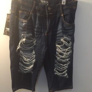 Distressed Bermuda Shorts